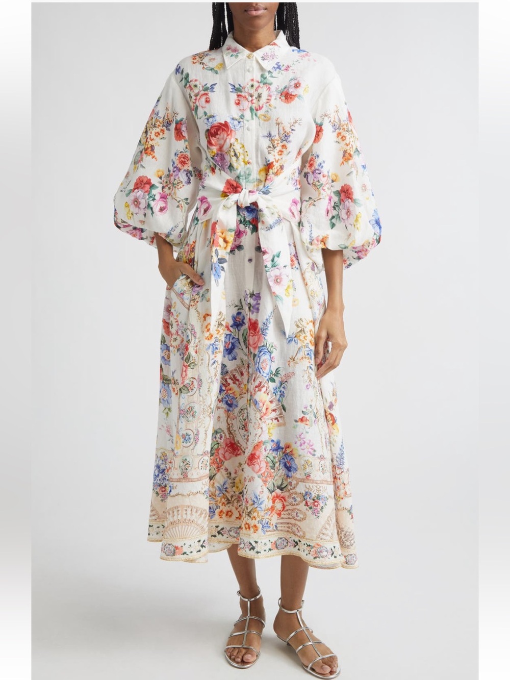 NWT Camilla Waist Tie Shirt Dress With Bubble Sleeve
Sz L - Picture 2 of 5